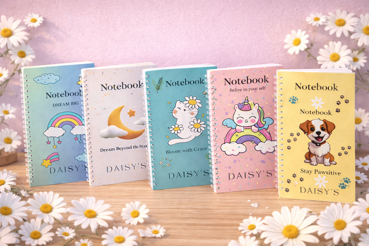 🌸 Especial Daisy’s – 3 Libretas A4 por $25.99 🌸