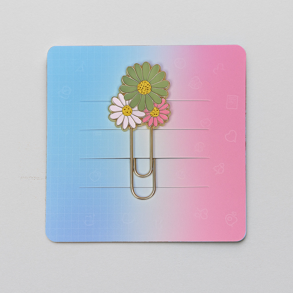 Blooming Daisy Bookmark Clip – Enamel Floral Bookmark