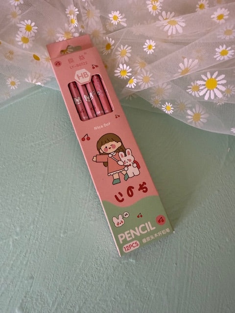 Meadow Girl Pencils – Pink (Set of 12)