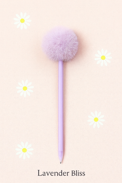 Lavender Bliss Pom-Pom Pen