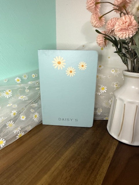 Soft Blue Triple Daisy Notebook
