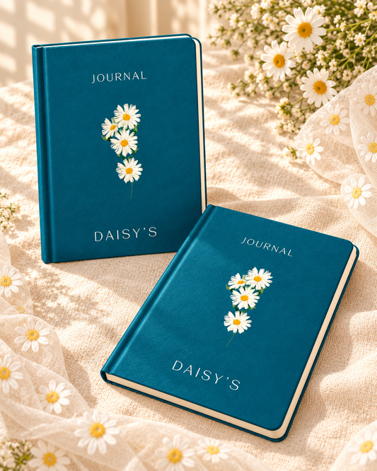 Teal Cascade Daisy Journal