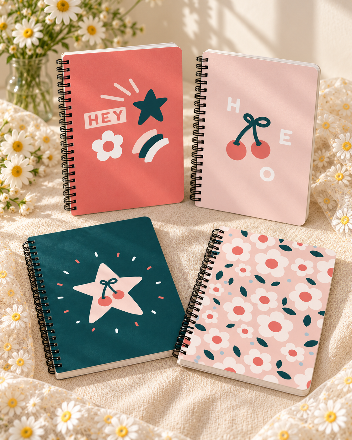 Notebooks- Whimsy Series Set (Set of 4)
