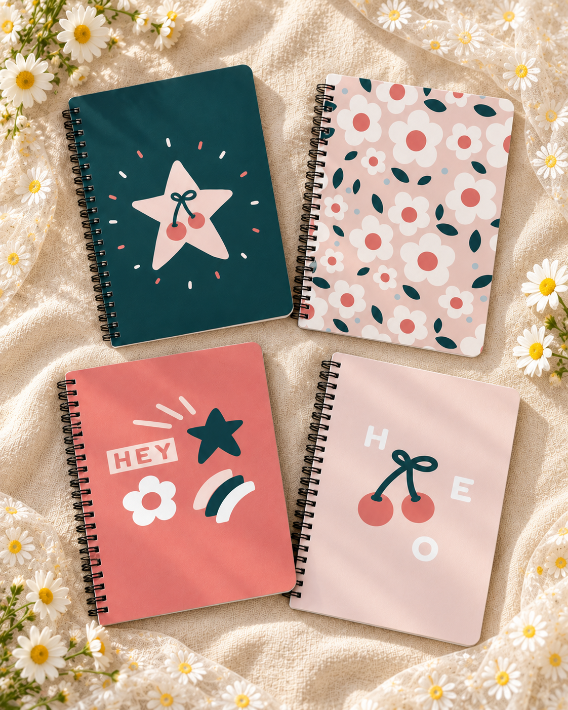 Notebooks- Whimsy Series Set (Set of 4)