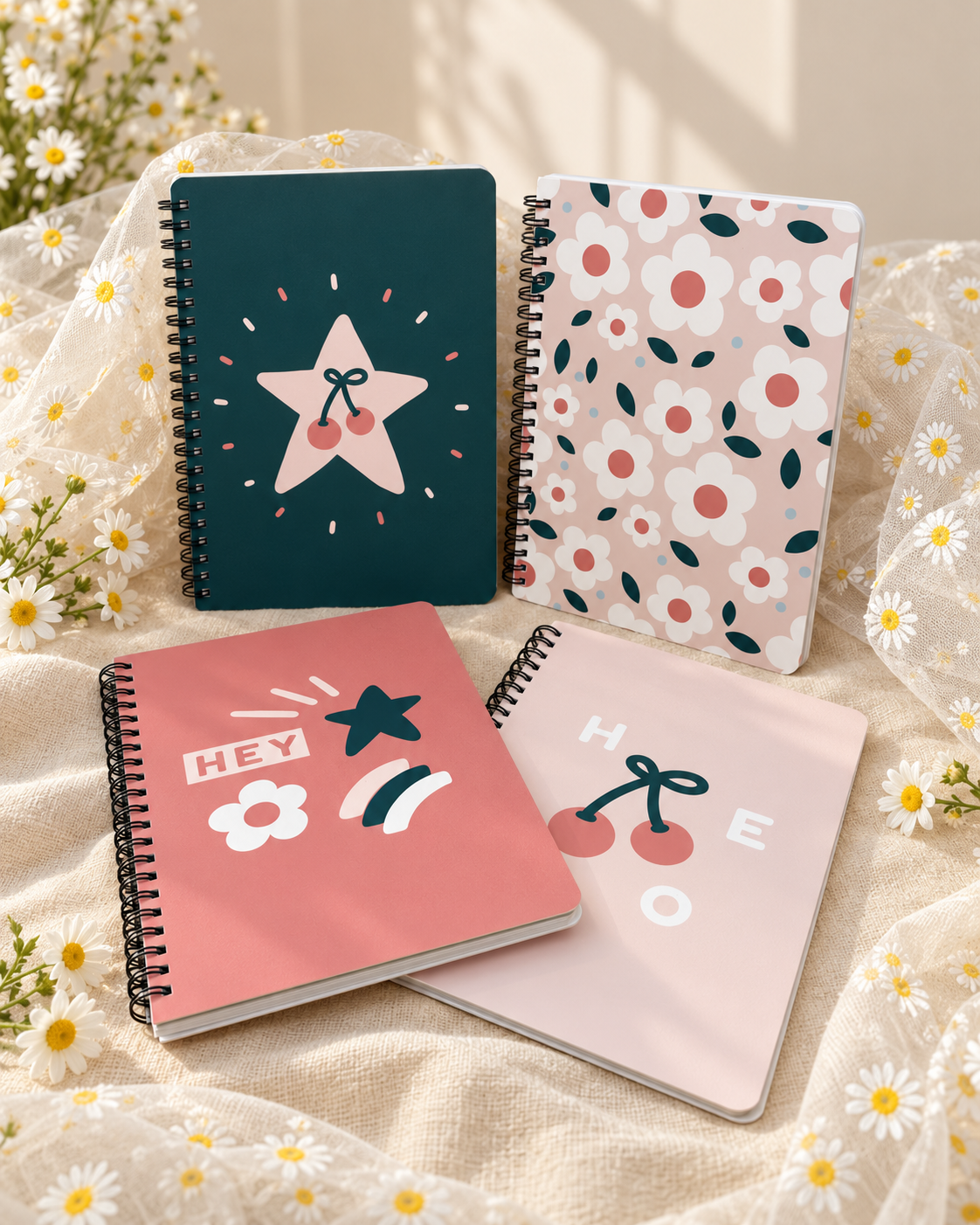 Notebooks- Whimsy Series Set (Set of 4)