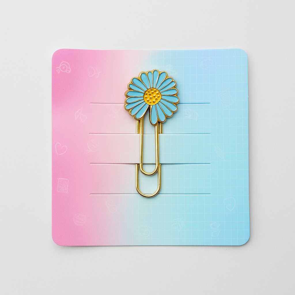 Blooming Daisy Bookmark Clip – Enamel Floral Bookmark