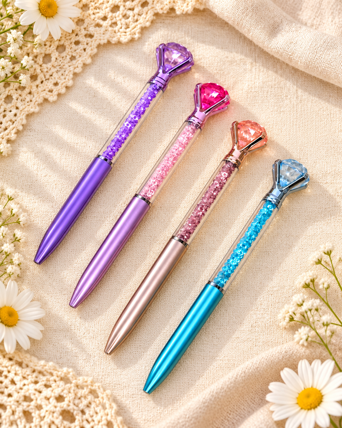 Crystal Glow Pen Collection-(4 set)