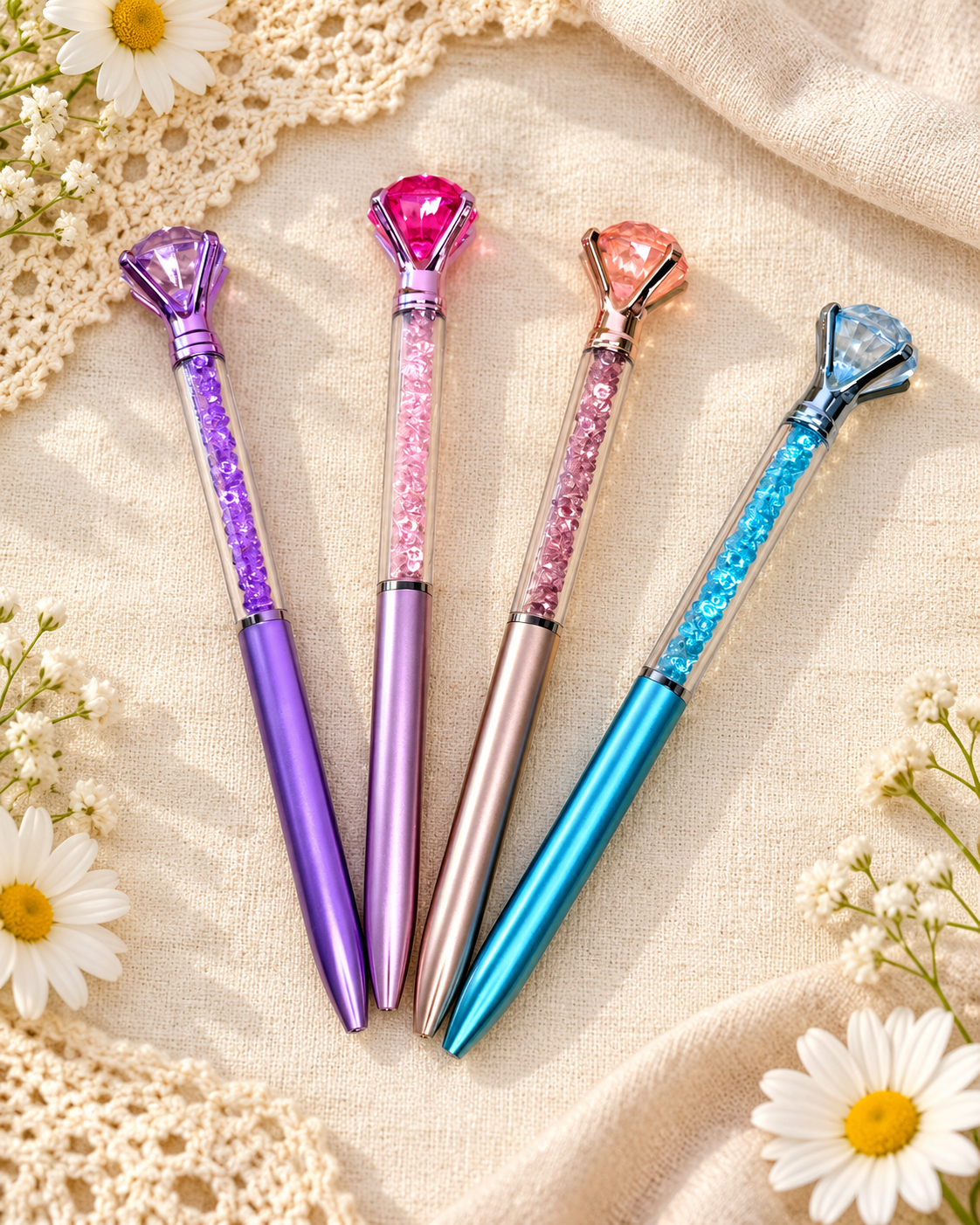 Crystal Glow Pen Collection-(4 set)