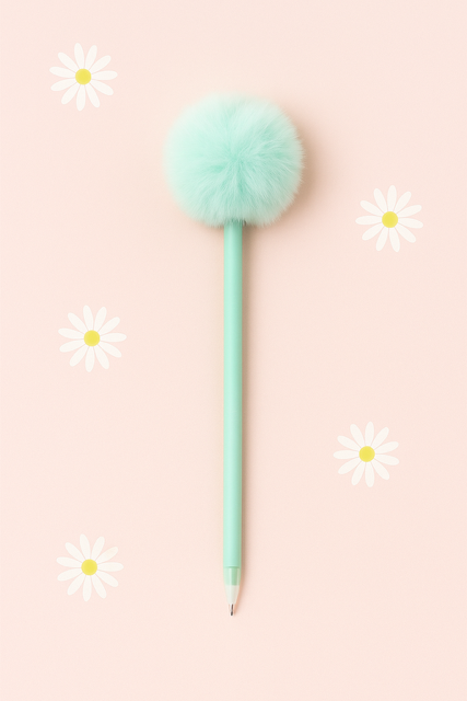 Mint Glow Pom-Pom Pen