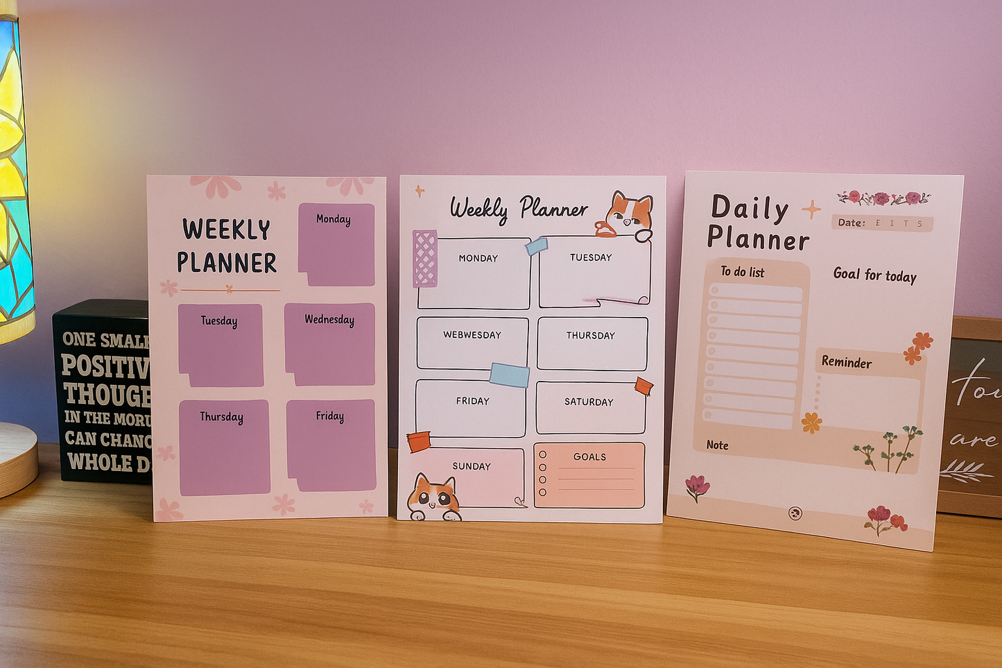 Weekly Planner Pad – Cozy Pets